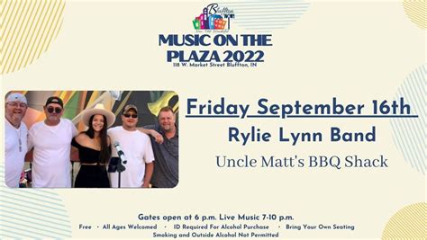 Music On The Plaza Rylie Lynn Band Parlor City Plaza Bluffton 16