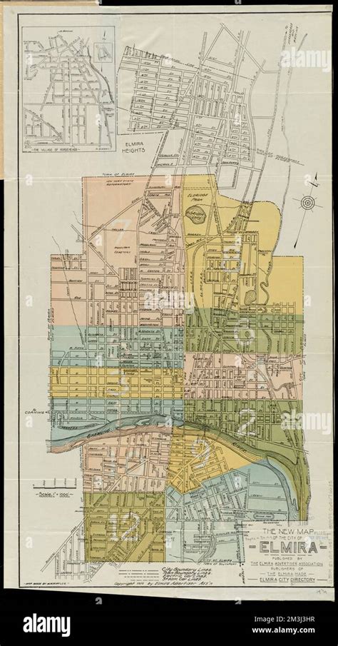 The new map of the City of Elmira , Elmira N.Y., Maps, Elmira N.Y ...