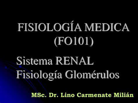 PPT FISIOLOGÍA MEDICA FO101 PowerPoint Presentation free download