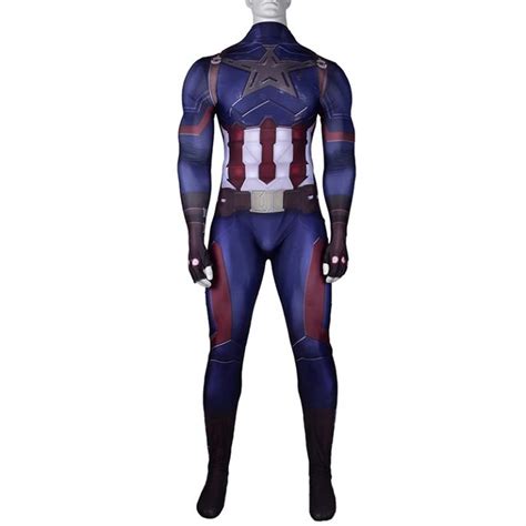 Captain America Cosplay Costume Superhero Battle Suit Cosplay Zentai ...