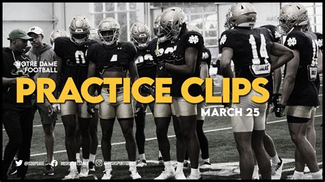 Video Notre Dame Practice Clips March Irish Sports Daily