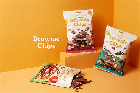 Brownie Chips Packaging Amazin Graze Behance