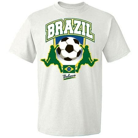 Brazil Soccer White T-Shirt - Walmart.com