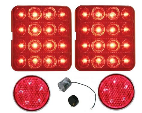 United Pacific Led Tail Light Reflector Set Chevy Bel Air