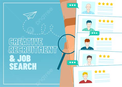 Creative Recruitment And Job Search Background Hiring Concept For Web