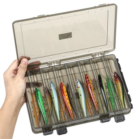 Donql Fishing Box For Baits Double Sided Plastic Lure Boxes Fly Fishing