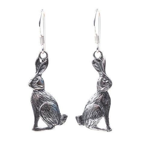 Sterling Silver Hare Earrings The Hippy Clothing Co