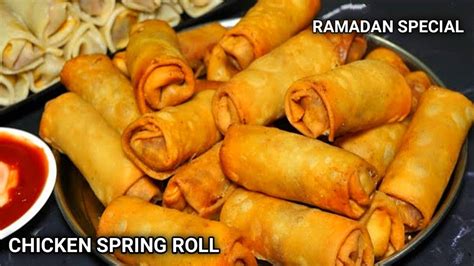 Ramzan Special Chicken Spring Roll With Homemade Sheet Make And