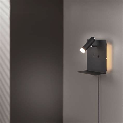 Applique Liseuse Element Noir USB Trio Lighting 222570232