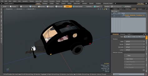Metallic Vistabule Teardrop Camping Trailer 3d Model 69 3ds Blend