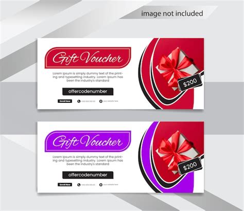 Premium Vector Realistic Gift Voucher Template With Clean And Modern