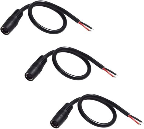 Amazon GINTOOYUN 2 Pack DC7909 Power Pigtails Cable 12V DC 8mm