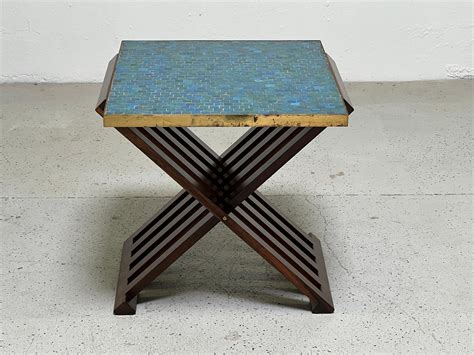 Dunbar X Base Table With Murano Glass Tile Top For Sale At 1stdibs