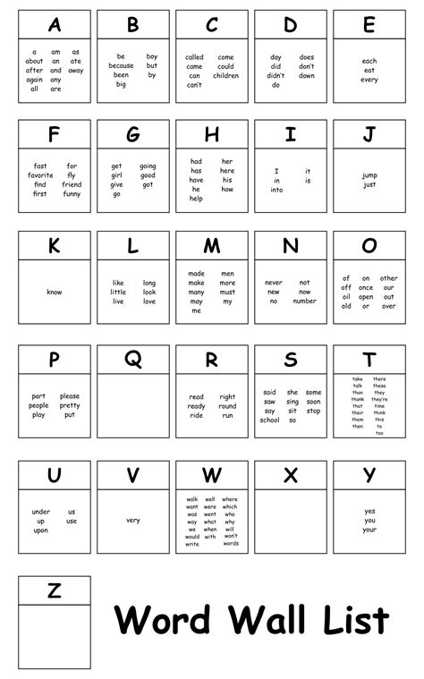 Personal Word Wall 10 Free Pdf Printables Printablee