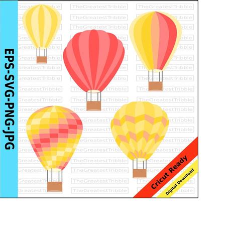 Hot Air Balloons Clip Art Eps Svg Png Hot Air Balloons D Inspire
