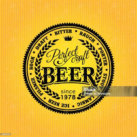 Retro Styled Beer Label Stock Illustration Download Image Now