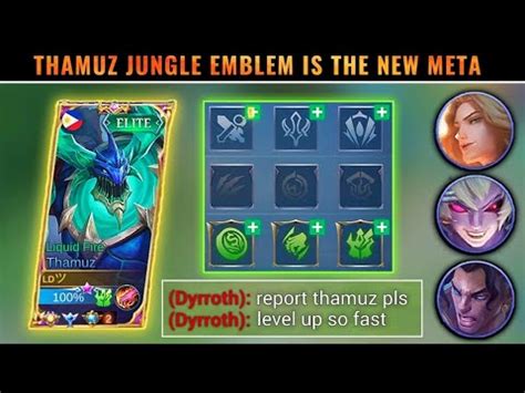 THAMUZ JUNGLE EMBLEM IS THE NEW META OP CORE THAMUZ BEST BUILD 2022