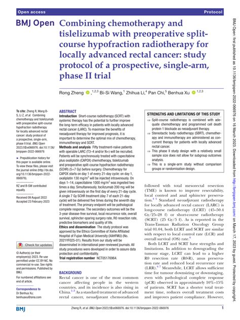 PDF Combining Chemotherapy And Tislelizumab With Preoperative Split