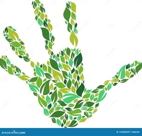 Green Hand Stock Vector Illustration Of Energy Fingers 14640539