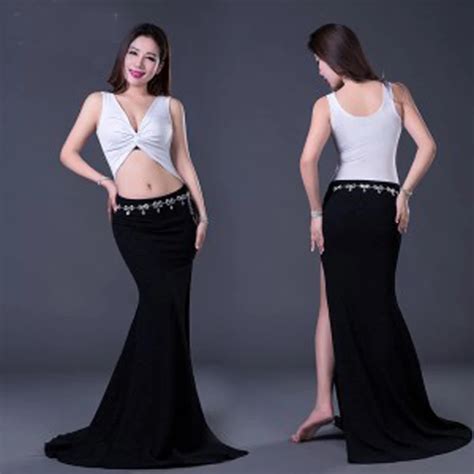 New Professional Women Belly Dance Performance Outfits Sexy Long Skirt For Orientaldance Show