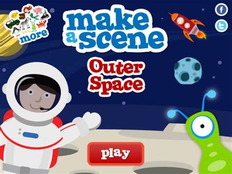 Outer Space Make A Scene Educational Sticker Apps For Children