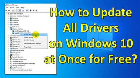 How To Update Drivers For Windows 10 How To Update All Drivers On