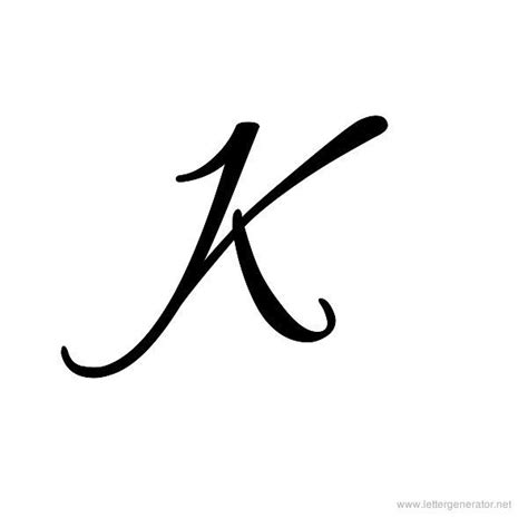 Cursive Letter K Font