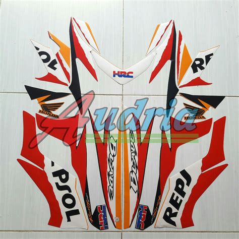 Jual Sticker Striping Motor Honda Blade Repsol 2011Hrc Orange Shopee