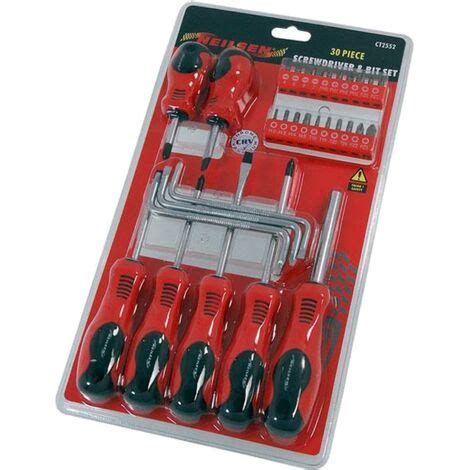 Neilsen 30 Piece Screwdriver Phillips Slotted Pozi Hex Torx Bit Set