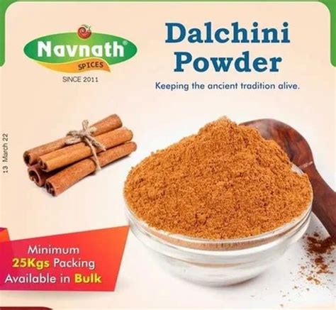 Navnath Spices Cinnamon Dalchini Powder Packaging Type PP Bag And