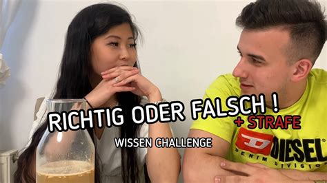 RICHTIG ODER FALSCH Strafe WISSEN Challenge YouTube