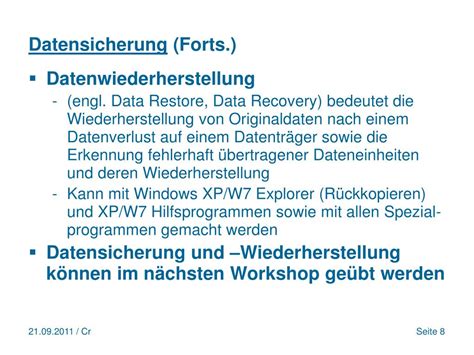 Ppt Wichtige Aufgaben Der Datenverwaltung Systempflege Powerpoint