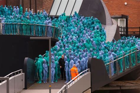 Sea Of Hull Installation Sees Thousands Of Naked People Painted Blue