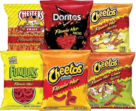 Frito Lay Flamin Hot Mix Variety Pack Cheetos Cheese Snacks Funyuns And More Count