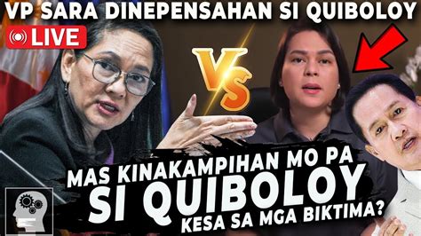 VP SARA NAGSALITA NA HONTIVEROS Galit Na Galit Sa PAGTATANGGOL Ni VP