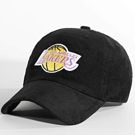 Mitchell And Ness Casquette Corduroy Dad Los Angeles Lakers Noir