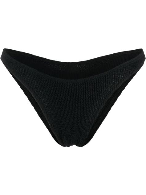 Bond Eye Crinkled Finish Bikini Bottoms Black Farfetch Ao