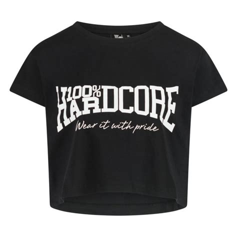 Hard Wear Hardcore Croptop Essential Zwart Wit