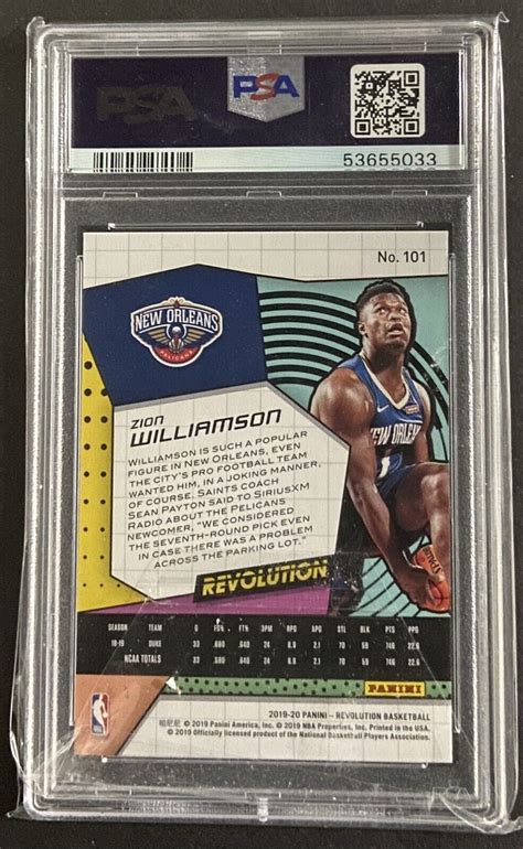 Panini Revolution Rookies Zion Williamson Rc For Sale