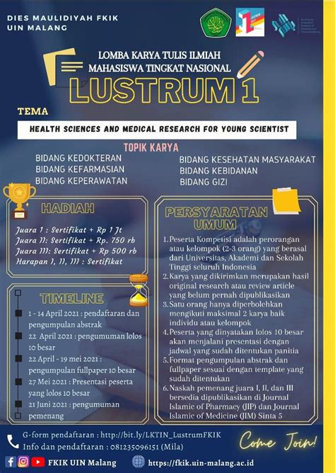 Lomba Karya Tulis Ilmiah Mahasiswa Tingkat Nasional Program