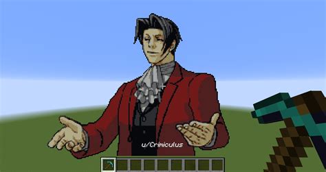 Ace Attorney Sprites in Minecraft! Our first prosecutor, Miles ...