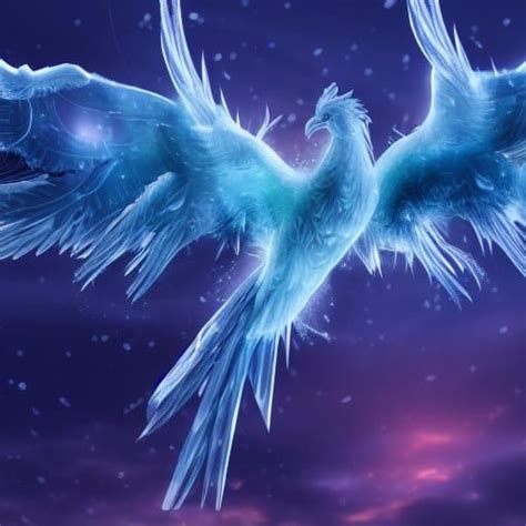 Ice Phoenix Ai Generated Artwork Nightcafe Creator