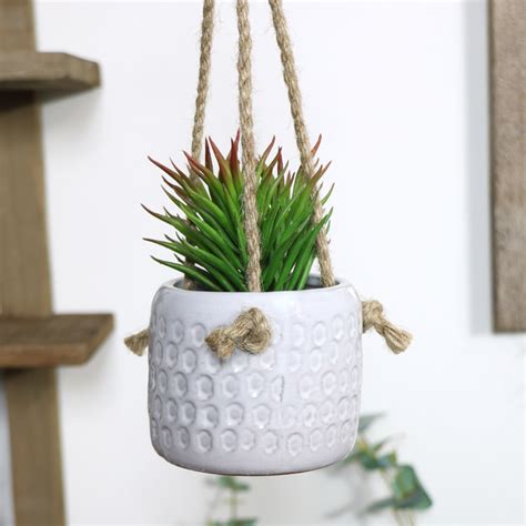 Hanging White Planter Pot