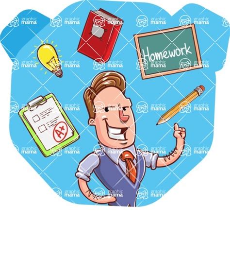 Cartoon Teacher Vector Character Shape 9 Graphicmama