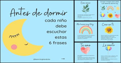 6 FRASES QUE TODO NIÑO DEBE ESCUCHAR ANTES DE DORMIR Imagenes Educativas