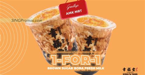 Lobang Xing Fu Tang Offering 1 For 1 Signature Brown Sugar Boba Fresh