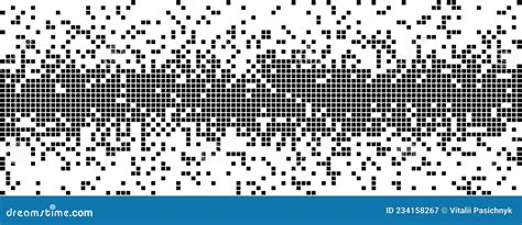 Black And White Random Pixels Pattern Shuffled Pixels Texture