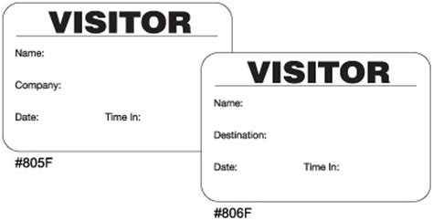 Full Expiring Visitor Badges With Visitor Pass Registry Book