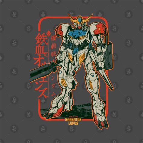 Retro Barbatos Lupus Gundam T Shirt TeePublic Barbatos Lupus