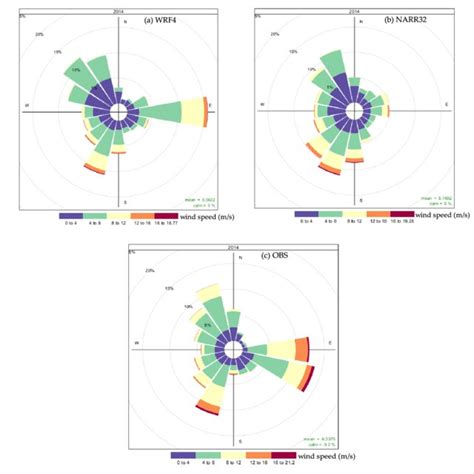 Figure A Wind Rose Plots For The Year At Desdemona Sands